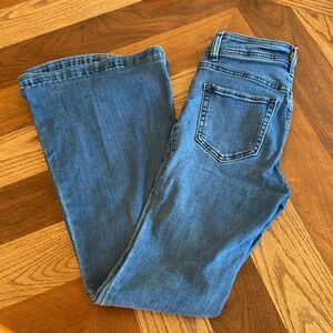 Front seem flare jeans